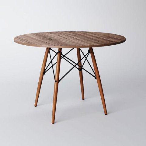 Mesa Eiffel Wood Amêndoa 110cm