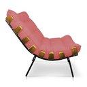 Ver imagem 3 de Kit 02 Poltronas Costela Linho Whiski Rose A106 Base de Metal - D’Rossi