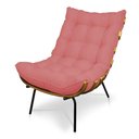 Ver imagem 6 de Kit 02 Poltronas Costela Linho Whiski Rose A106 Base de Metal - D’Rossi