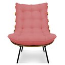 Ver imagem 7 de Kit 02 Poltronas Costela Linho Whiski Rose A106 Base de Metal - D’Rossi