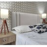 Cabeceira para Cama Solteiro Siena Corino Bege 60 Cm Altura Rbl - 1