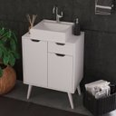 Ver mais imagens de Gabinete para Banheiro 60 Cm 2 Portas com Cuba Meire Branco