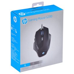 MOUSE HP GAMER - G200 BLACK - SENSOR AVAGO A3050 - 1000 / 4000 DPI - 9