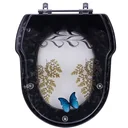 Ver imagem 1 de Tampa De Vaso Decorada Hampton Preto Para Louça Incepa