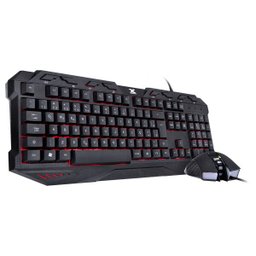 TECLADO E MOUSE GAMER VX GAMING KRAKEN - MOUSE 2400 DPI LED 3 CORES CABO USB 1.8 METROS - VGC-02 - 1