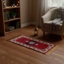 Ver imagem 2 de Tapete Persa Royal Vermelho 50x85cm Fio Acetinado - Decoração para Quarto e Sala