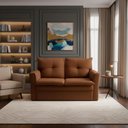 Ver imagem 2 de Sofá Pequeno 02 Lugares 150cm Mobi Suede Marrom Claro Herrero