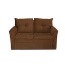 Ver imagem 5 de Sofá Pequeno 02 Lugares 150cm Mobi Suede Marrom Claro Herrero