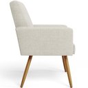Ver imagem 7 de Kit 03 Poltronas Decorativa Para Sala De Estar Maria W01 Pés Palito Linho Champagne - Lyam Decor