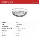 Ver imagem 5 de Bowl Saladeira de Vidro 350ml Transparente 5x14x14cm Servir Cozinha Mesa Salada