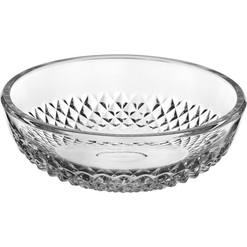 Bowl Saladeira de Vidro 350ml Transparente 5x14x14cm Servir Cozinha Mesa Salada