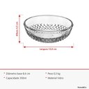 Ver imagem 6 de Bowl Saladeira de Vidro 350ml Transparente 5x14x14cm Servir Cozinha Mesa Salada