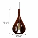 Ver imagem 3 de Pendente em Madeira - Drop Mini - Tabaco