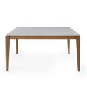 Ver imagem 2 de Mesa de Jantar Quadrada Carina Madeira Maciça Tampo com Vidro:peroba / Off White/150x150cm