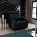 Ver imagem 6 de Poltrona Reclinável do Papai Automática com Usb e Porta Copos Cherokee Sintetico Rustico Preto