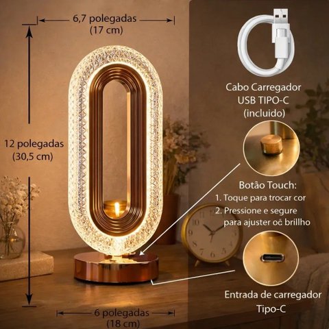 Luminária Criativa para Mesa e Cabeceira B-max Bm-f1051