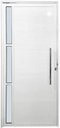Ver imagem 1 de Porta de Aluminio Pivotante Lambril Visor Lateral com Puxador Linha Premium:2,10 X 0,90/direita/bran