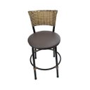 Ver imagem 3 de Kit 2 Banquetas Baixa de Cozinha Encosto Junco