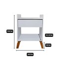 Ver imagem 3 de Mesa de Cabeceira para Quarto com Gaveta Decoração Pés Nicho