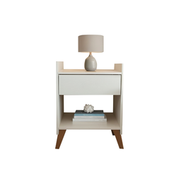 Mesa de Cabeceira para Quarto com Gaveta Decoração Pés Nicho - 7