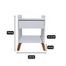 Mesa de Cabeceira para Quarto com Gaveta Decoração Pés Nicho - 7