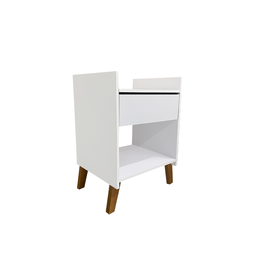 Mesa de Cabeceira para Quarto com Gaveta Decoração Pés Nicho - 3