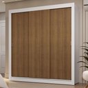 Ver imagem 1 de Guarda-roupa Casal 3 Portas de Correr Branco/rustic Sublime Madesa Branco/rustic