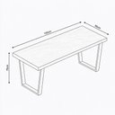 Ver imagem 3 de Mesa Industrial para Área Gourmet Madeira Maciça Lanna com Ferragem 1,50m Preto