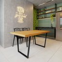 Ver imagem 1 de Mesa Industrial para Área Gourmet Madeira Maciça Lanna com Ferragem 1,50m Preto