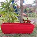 Ver imagem 5 de Kit 3 Vaso Planta 100x30 Jardineira Floreira Polietileno BGPLASTICOS VERMELHO PAU BRASIL 005