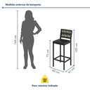 Ver imagem 3 de Banqueta Assento Estofado para Cozinha Barcelona