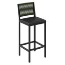 Ver imagem 1 de Banqueta Alta Estofada Corino Barcelona 105cm Preto Verde/Preto