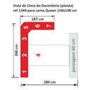 Ver imagem 4 de Dormitório Queen Size sem Cama 1344s Branco
