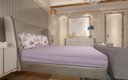 Ver imagem 1 de Jogo de Cama King 3 Peças 100% Algodão Estampado Folhas Lilás