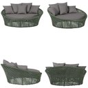 Ver imagem 5 de Chaise Hungria Pintura Marrom Corda Náutica E11 Trama Verde