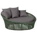 Ver imagem 1 de Chaise Hungria Pintura Marrom Corda Náutica E11 Trama Verde