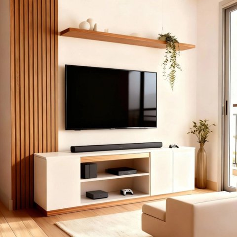 Rack para Tv até 65 Poelgadas Design Moderno Sala