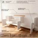 Ver imagem 7 de Rack para Tv até 65 Poelgadas Design Moderno Sala Branco/Amadeirado
