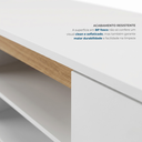 Ver imagem 5 de Rack para Tv até 65 Poelgadas Design Moderno Sala Branco/Amadeirado