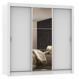 Guarda Roupa Casal Madesa Mônaco 3 Portas de Correr com Espelho - 3