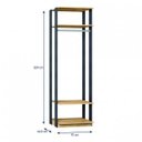 Ver imagem 3 de Módulo Closet com Cabideiro 2 Prateleiras Clothes Be Mobiliário