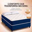 Ver imagem 6 de Colchão Casal Molas Ensacadas Ibiza + Base 138x188x61 Bom Pastor Azul