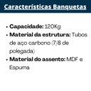 Ver imagem 4 de Banqueta Média Cromada Com Encosto Para Cozinha Assento Preto