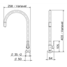 Torneira para cozinha de mesa Galiflex cinza - 00966963 Docol - 3