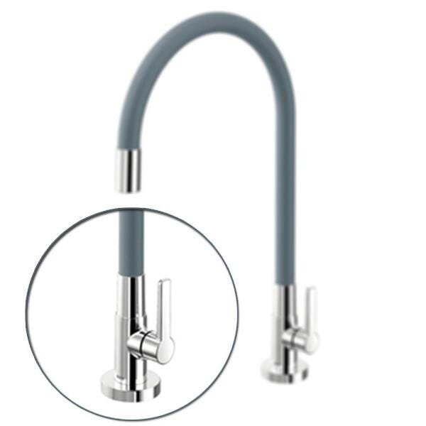 Torneira para cozinha de mesa Galiflex cinza - 00966963 Docol - 3