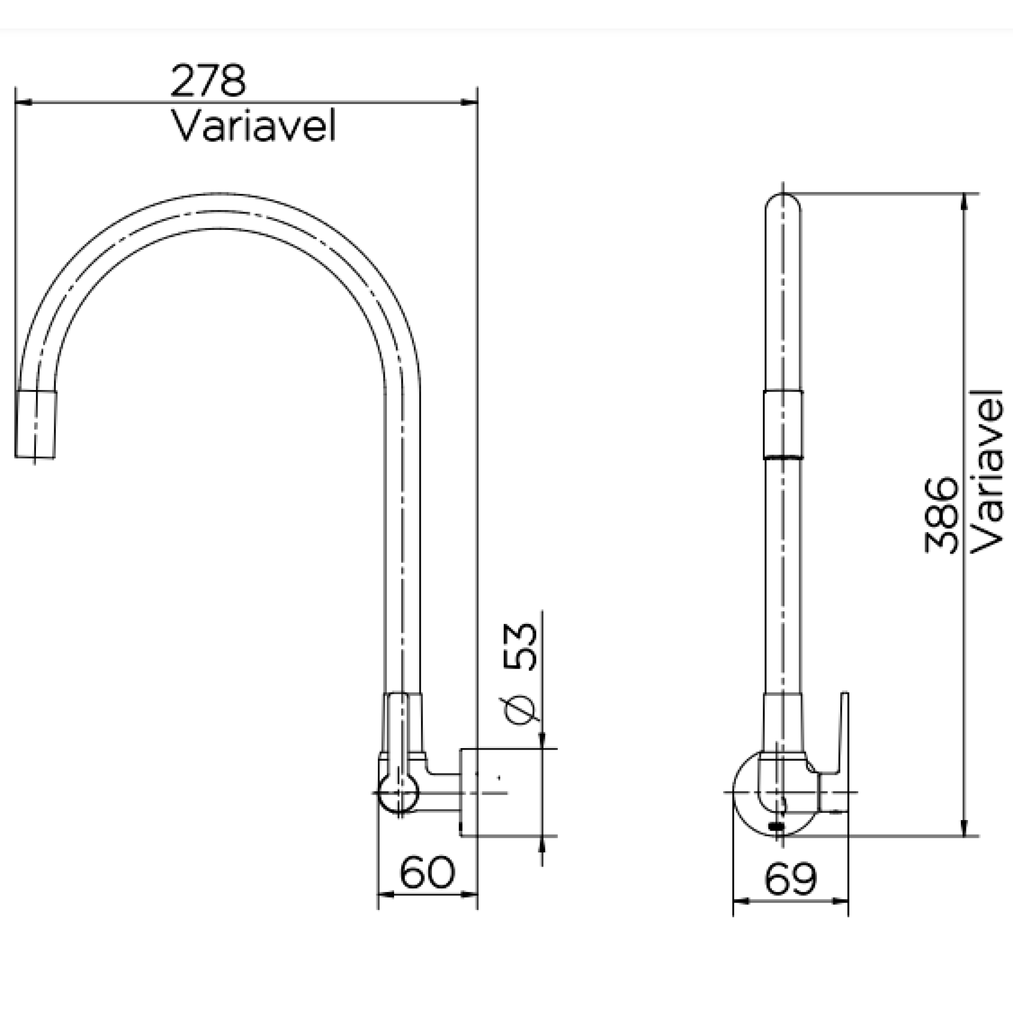 Torneira Cozinha Docol Galiflex de Parede Flexível Preto - 3
