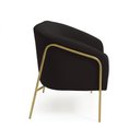 Ver imagem 5 de Sofá 2 Lugares Namoradeira Stella Base Industrial Alta Dourada Suede Preto D03 - D’Rossi