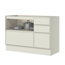 Ver imagem 2 de Balcão de Pia 1 Porta 4 Gavetas Fineze Henn 120cm (sem Tampo) Modulado