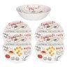 Conjunto Oxford 5 peças Massa Cerâmica Redondo JM09-6757 - 1