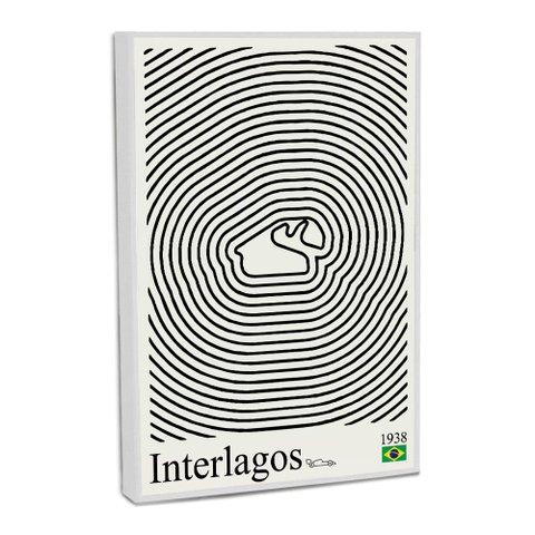 Quadro Decorativo Circuito de Interlagos com Moldura Filete